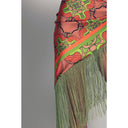 Terracotta Satin Fringe Skirt