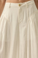 Linen Blend High Waist Pants