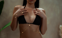 Connected Onyx Body Chain and Handchain