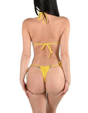 Yellow bikini on a white background