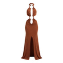 Delphi Maxi Dress Brown