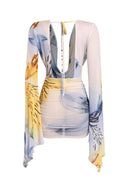 Capri Cowl Neck & Open Back Mini Dress